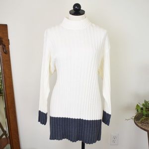 OHI Ribbed Turtle Neck Long Sleeve Sweater